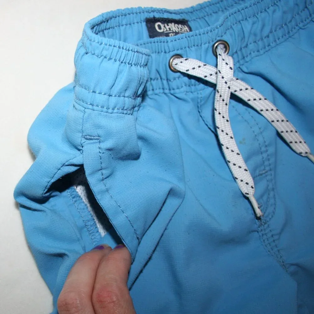BOYS 5T OSH KOSH PLAY SHORTS QUICK DRY SUMMER BOTTOMS w REAL POCKETS DRAWSTRING